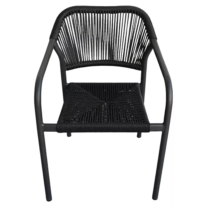 Πολυθρόνα Κήπου ArteLibre MOOREA Ανθρακί Αλουμίνιο/Rattan 58x56x79cm