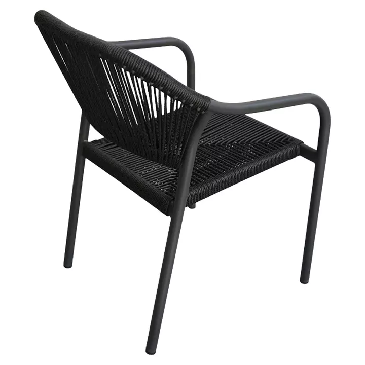 Πολυθρόνα Κήπου ArteLibre MOOREA Ανθρακί Αλουμίνιο/Rattan 58x56x79cm