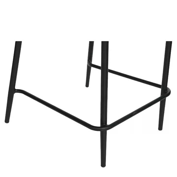 Σκαμπό Bar ArteLibre CEBU Μαύρο/Φυσικό Αλουμίνιο/Rattan 60x60x99cm