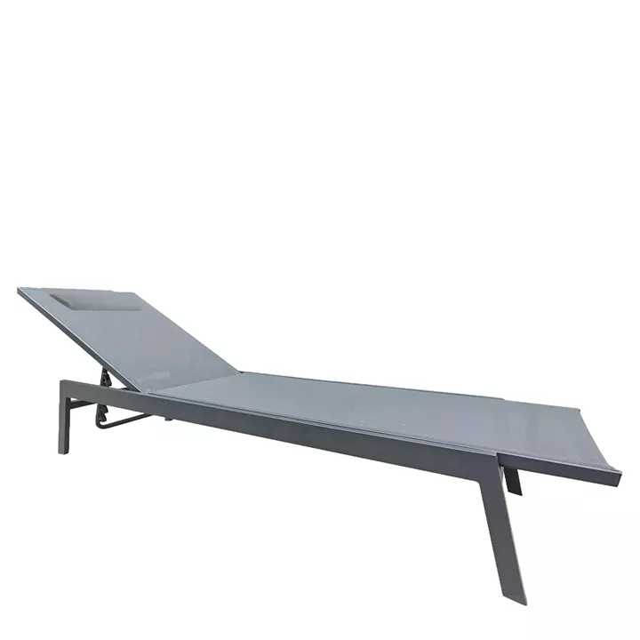 Ξαπλώστρα Παραλίας ArteLibre SOLVANTA Γκρι Αλουμίνιο/Textilene 191.5x60x89.5cm