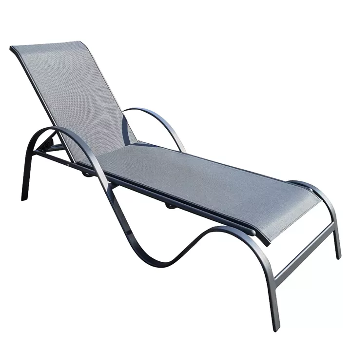 Ξαπλώστρα Παραλίας ArteLibre ORVENA Γκρι Αλουμίνιο/Textilene 205x65x52cm