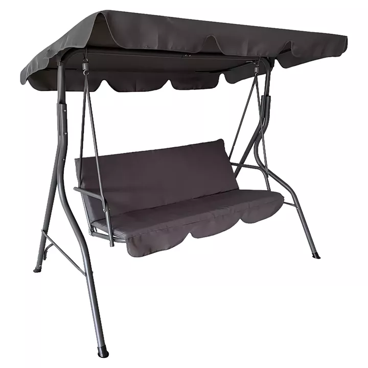 Κούνια ArteLibre LEMONA Γκρι Μέταλλο/Polyester 174x110x200cm