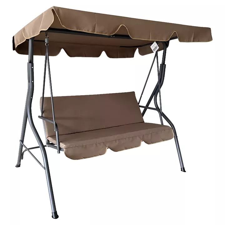 Κούνια ArteLibre LEMONA Μόκα/Γκρι Μέταλλο/Polyester 174x110x200cm