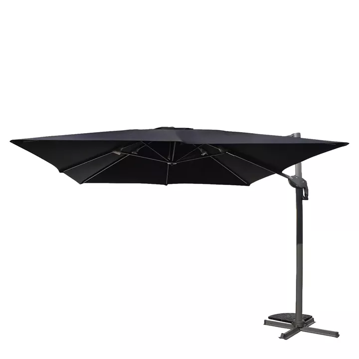 Ομπρέλα Κήπου ArteLibre VALENA Μαύρο/Γκρι Αλουμίνιο/Polyester Φ3x3m