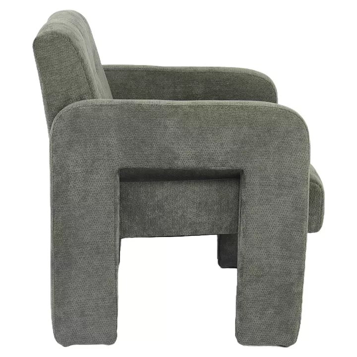 Πολυθρόνα ArteLibre VELORA Πράσινο Ύφασμα/Ξύλο 75x68x69cm