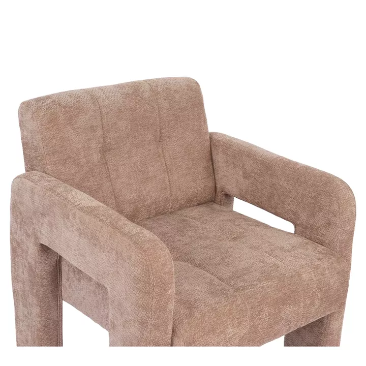 Πολυθρόνα ArteLibre VELORA Μπεζ Ύφασμα/Ξύλο 75x68x69cm