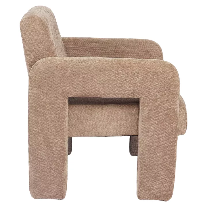Πολυθρόνα ArteLibre VELORA Μπεζ Ύφασμα/Ξύλο 75x68x69cm