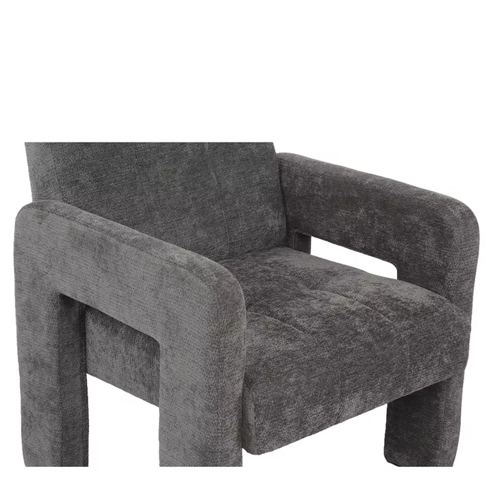 Πολυθρόνα ArteLibre VELORA Γκρι Ανοιχτό Ύφασμα/Ξύλο 75x68x69cm