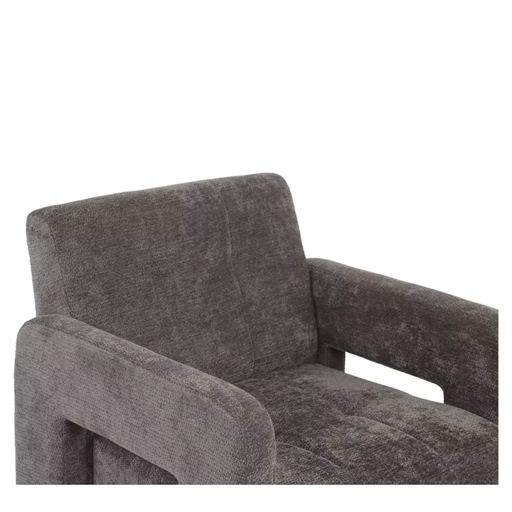 Πολυθρόνα ArteLibre VELORA Γκρι Ανοιχτό Ύφασμα/Ξύλο 75x68x69cm