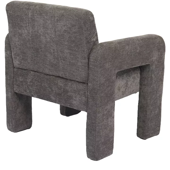 Πολυθρόνα ArteLibre VELORA Γκρι Ανοιχτό Ύφασμα/Ξύλο 75x68x69cm