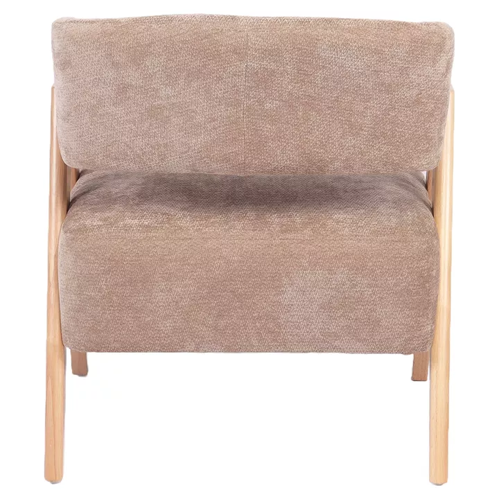 Πολυθρόνα ArteLibre BARTON Καφέ Ύφασμα/Ξύλο 74x67x66cm