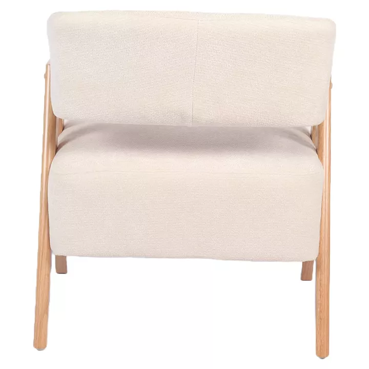 Πολυθρόνα ArteLibre BARTON Μπεζ Ύφασμα/Ξύλο 74x67x66cm