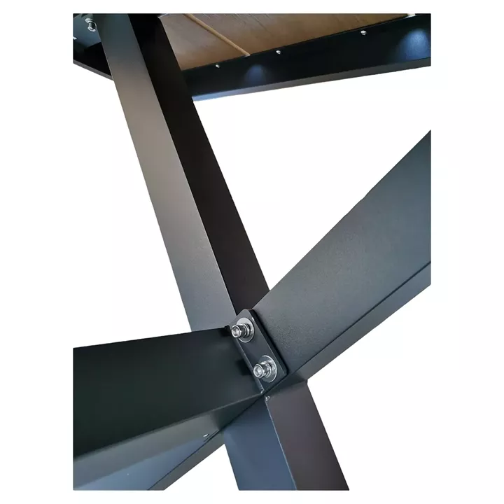 Τραπέζι Κήπου ArteLibre COMINO Καρυδί/Ανθρακί Αλουμίνιο/Polywood 150x90x74cm