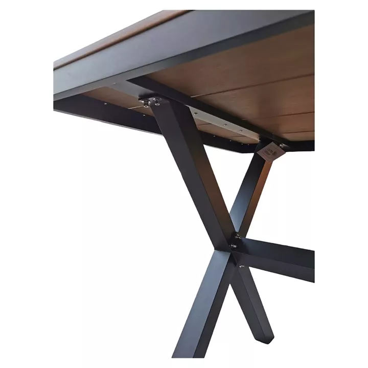 Τραπέζι Κήπου ArteLibre COMINO Καρυδί/Ανθρακί Αλουμίνιο/Polywood 150x90x74cm