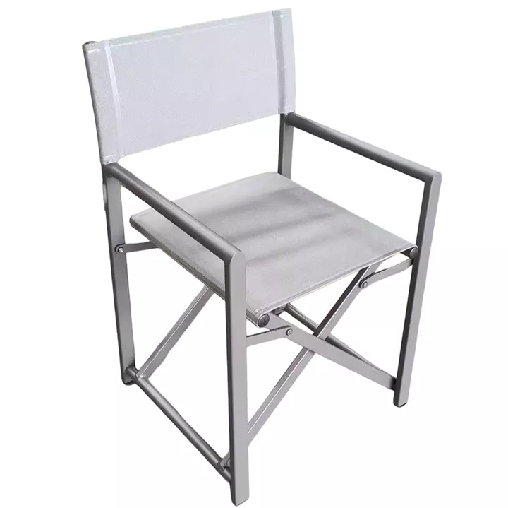 Καρέκλα Σκηνοθέτη ArteLibre TERALLIS Γκρι Ανοιχτό Ύφασμα/Αλουμίνιο 56x48x86cm