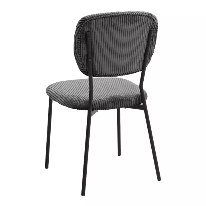 Σετ τραπεζαρία 5τμχ Darlen - Kevin Megapap χρώμα sencron black - γκρι 125x72x74εκ.