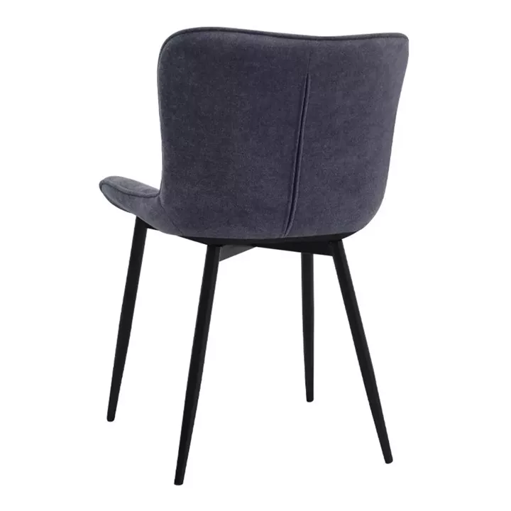 Σετ τραπεζαρία 5τμχ Darlen - Chiara Megapap χρώμα sencron black - ανθρακί 125x72x74εκ.