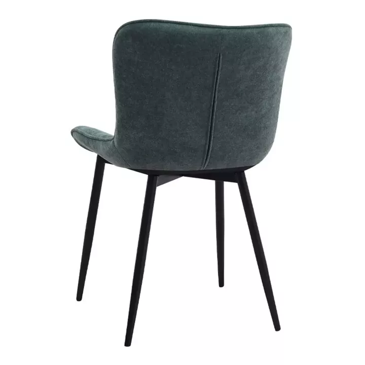 Σετ τραπεζαρία 5τμχ Bohema - Chiara Megapap χρώμα μαύρο/sepet oak - πράσινο Ø90x77,7εκ.