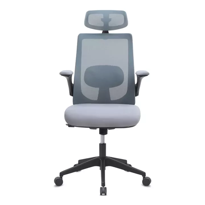 Καρέκλα γραφείου διευθυντική Belora Megapap με ύφασμα Mesh χρώμα γκρι 63,5x62x117/127εκ.