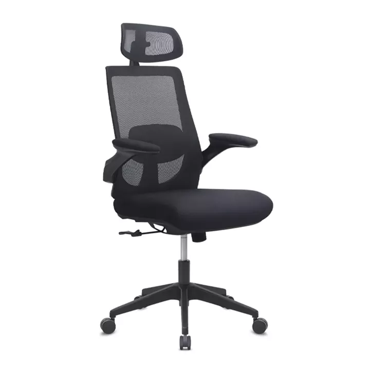 Καρέκλα γραφείου διευθυντική Belora Megapap με ύφασμα Mesh χρώμα μαύρο 63,5x62x117/127εκ.