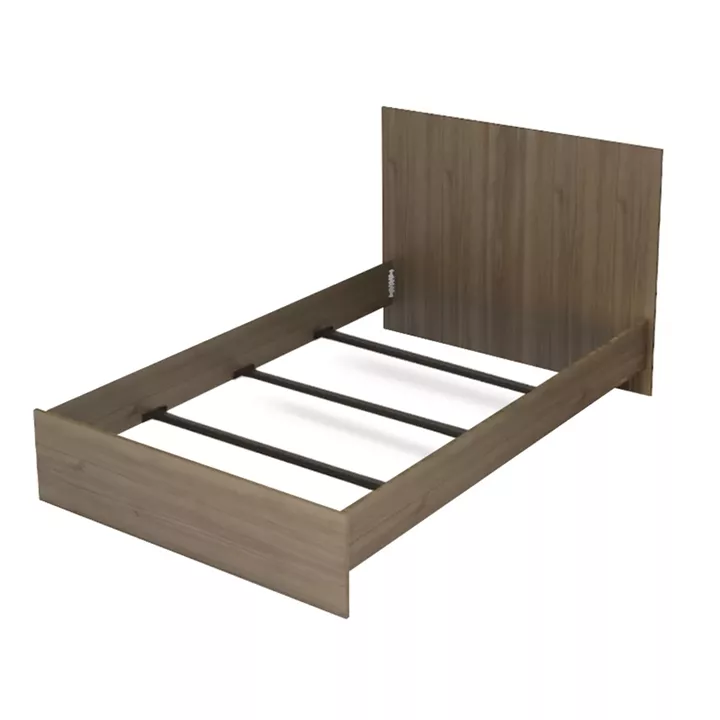 Κρεβάτι Troy Megapap χρώμα καρυδί 120x200εκ.