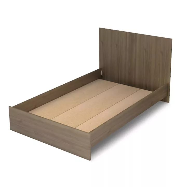 Κρεβάτι Troy Megapap χρώμα καρυδί 120x200εκ.