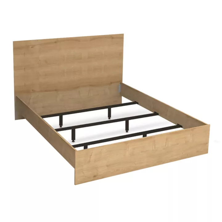 Κρεβάτι Troy Megapap χρώμα φυσικό οξιάς 150x200εκ.