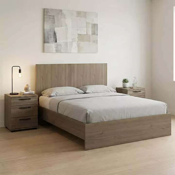 Κρεβάτι Troy Megapap χρώμα καρυδί 140x190εκ.