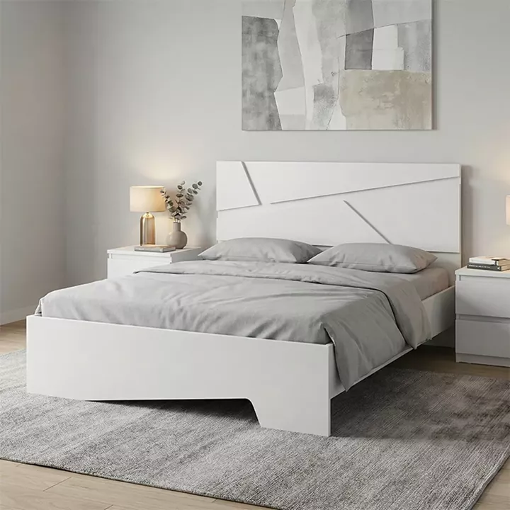 Κρεβάτι Efes Megapap χρώμα λευκό 160x200εκ.