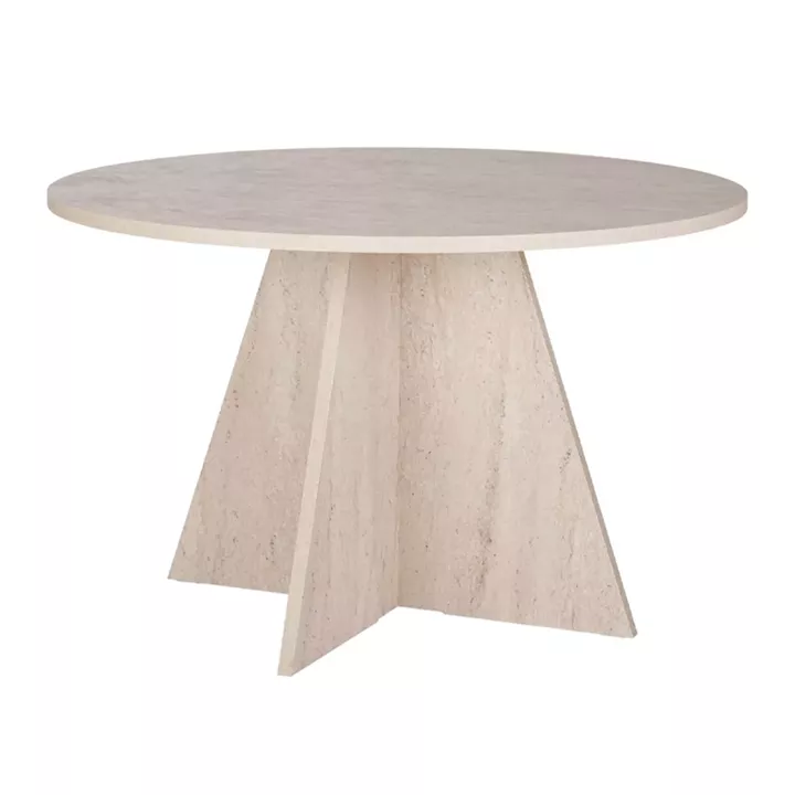 Τραπέζι Virela Megapap χρώμα travertine Ø120x75εκ.