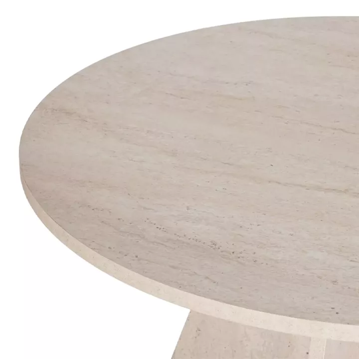 Τραπέζι Virela Megapap χρώμα travertine Ø120x75εκ.