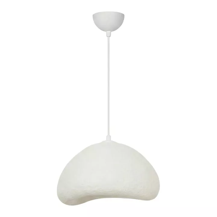 Φωτιστικό οροφής Luna Megapap E27 fiberglass μονόφωτο χρώμα λευκό 30x21x120εκ.