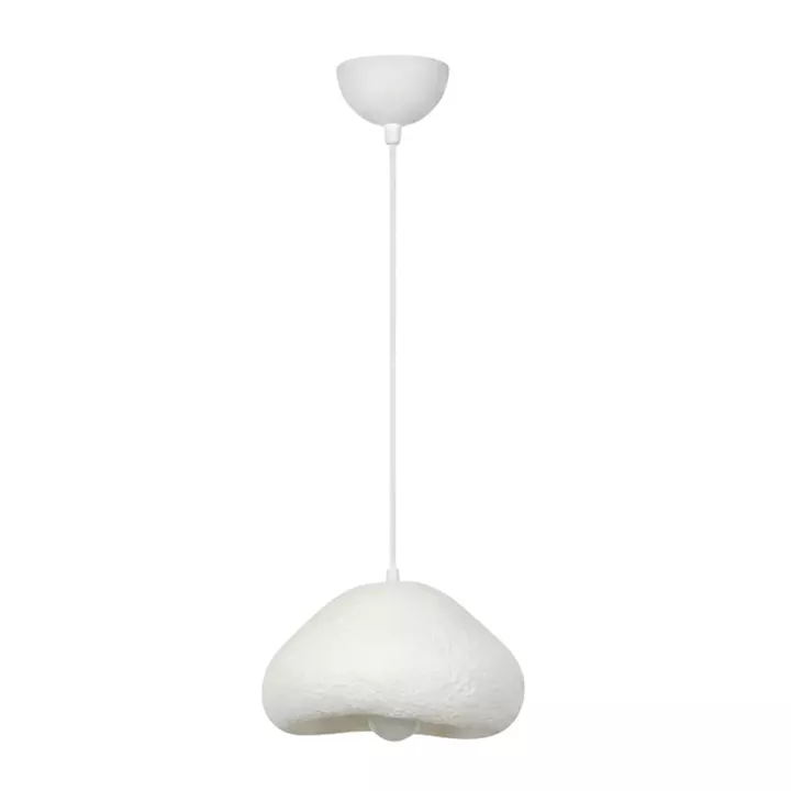 Φωτιστικό οροφής Lora Megapap E27 fiberglass μονόφωτο χρώμα λευκό 32x28x120εκ.