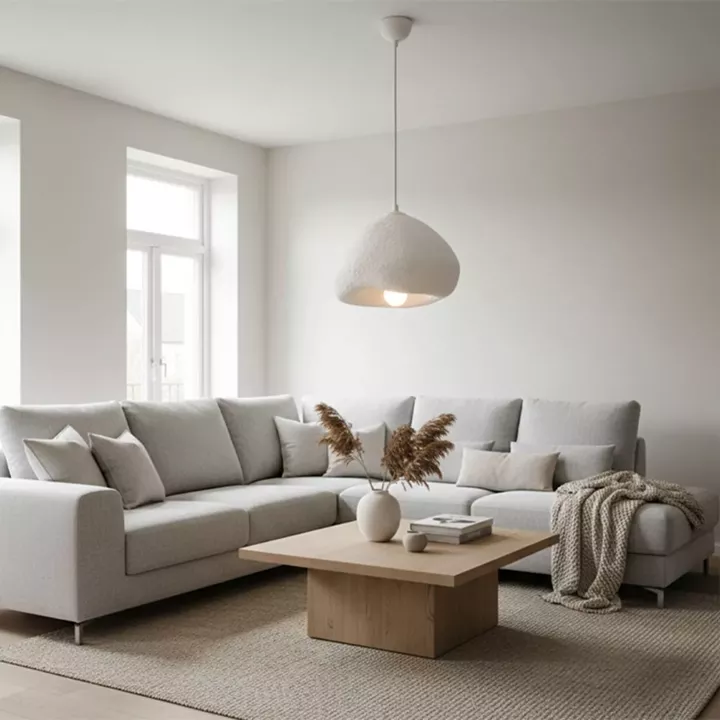 Φωτιστικό οροφής Lora Megapap E27 fiberglass μονόφωτο χρώμα λευκό 32x28x120εκ.