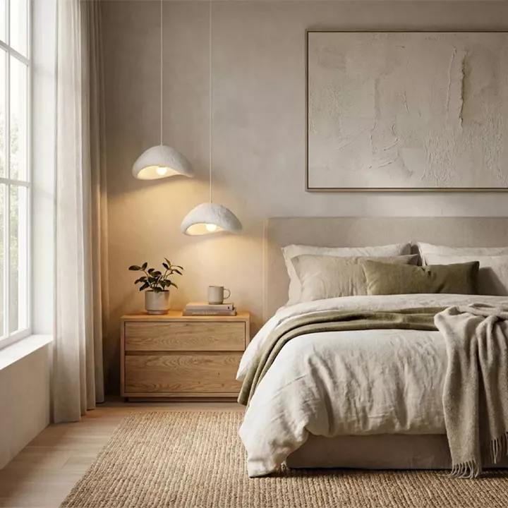 Φωτιστικό οροφής Luna Megapap E27 fiberglass δίφωτο χρώμα λευκό Ø74x115εκ.