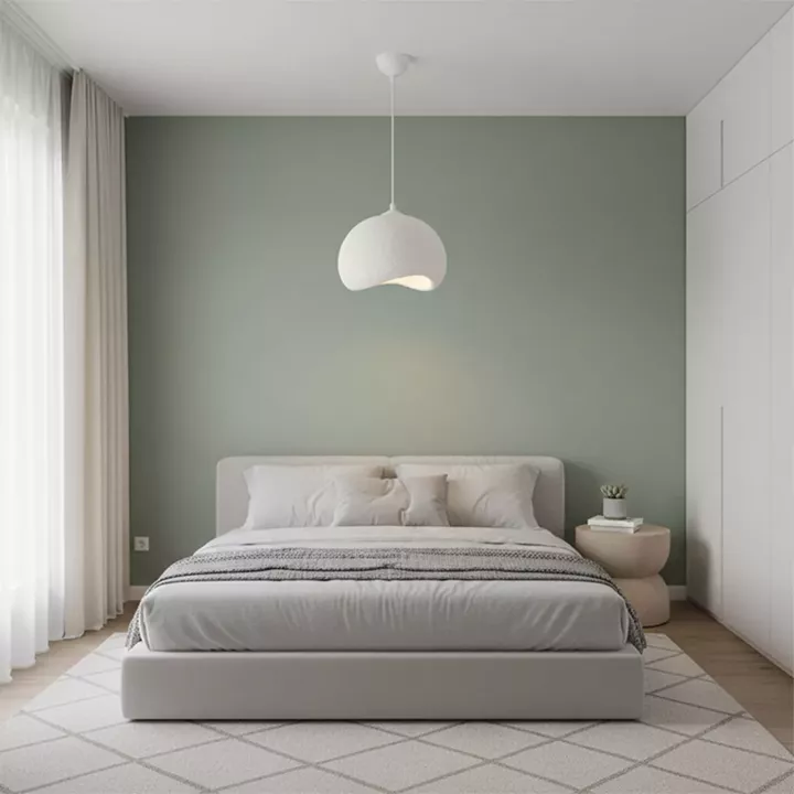 Φωτιστικό οροφής Yontu Megapap E27 fiberglass μονόφωτο χρώμα λευκό 34x29x120εκ.