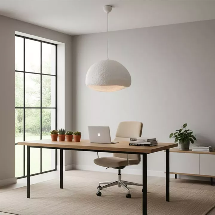 Φωτιστικό οροφής Loval Megapap E27 fiberglass μονόφωτο χρώμα λευκό 50x44x120εκ.