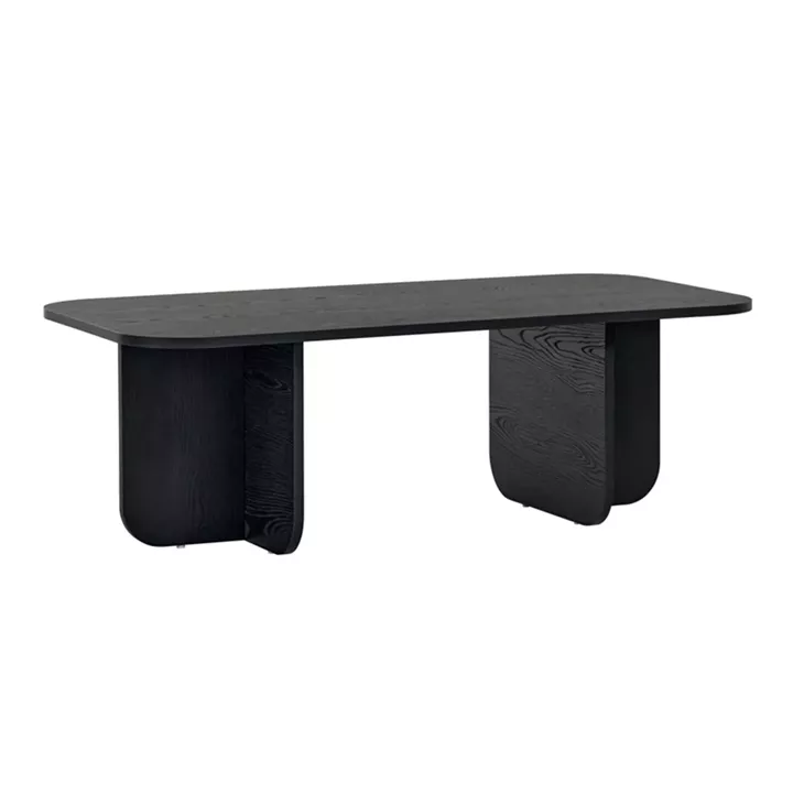 Τραπεζάκι σαλονιού Becaj Megapap χρώμα black wood 120x60x41,4εκ.