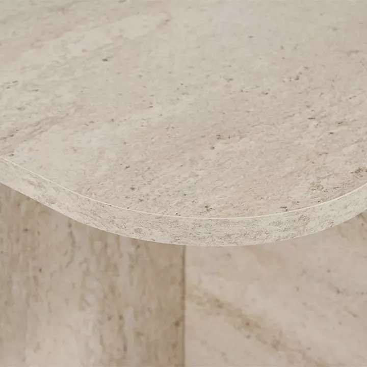 Τραπεζάκι σαλονιού Becaj Megapap χρώμα travertine 120x60x41,4εκ.