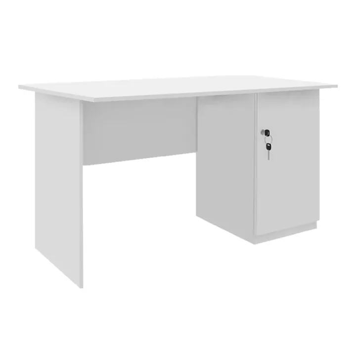 Γραφείο εργασίας με κλειδαριά Moto Megapap χρώμα λευκό 120x80x75εκ.