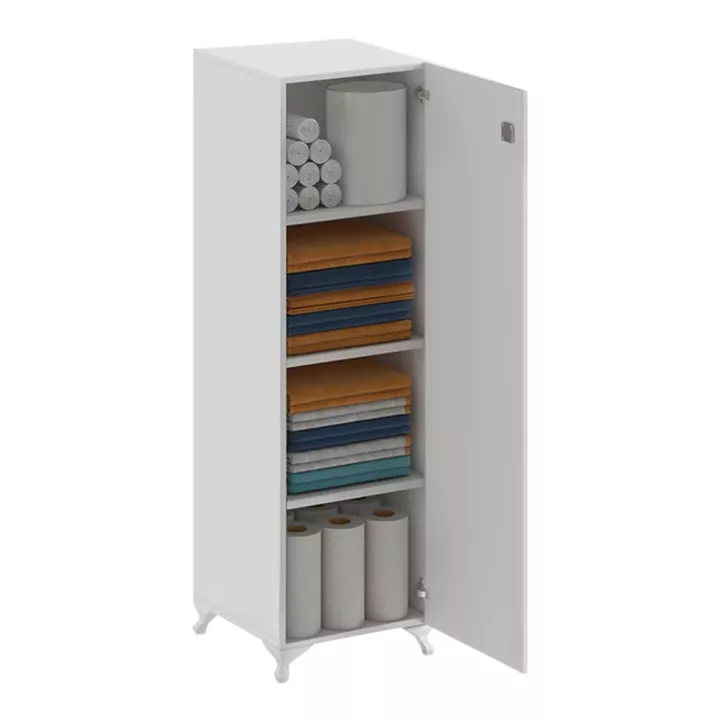 Ντουλάπι με κλειδαριά Zehra Megapap χρώμα λευκό 30x32x128εκ.