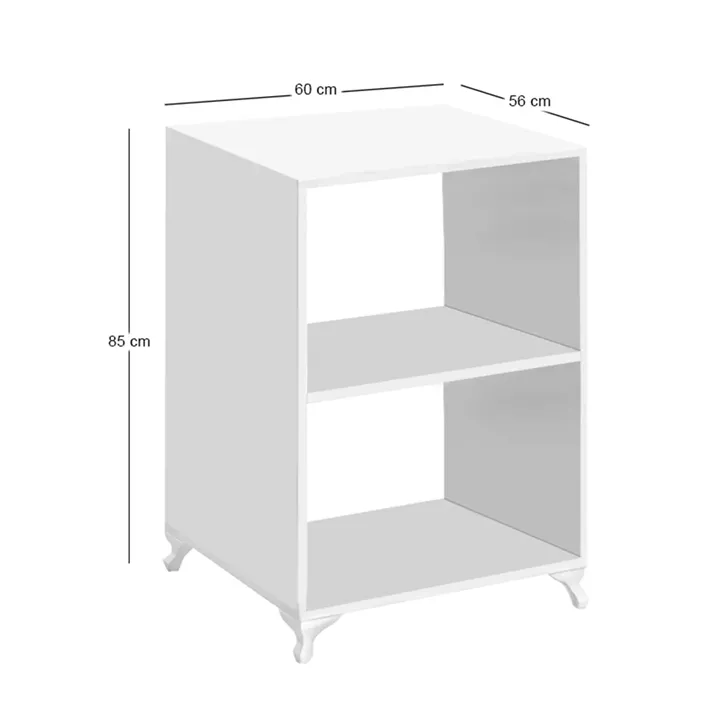 Έπιπλο κουζίνας για φουρνάκι Nadine Megapap χρώμα λευκό 60x56x85εκ.