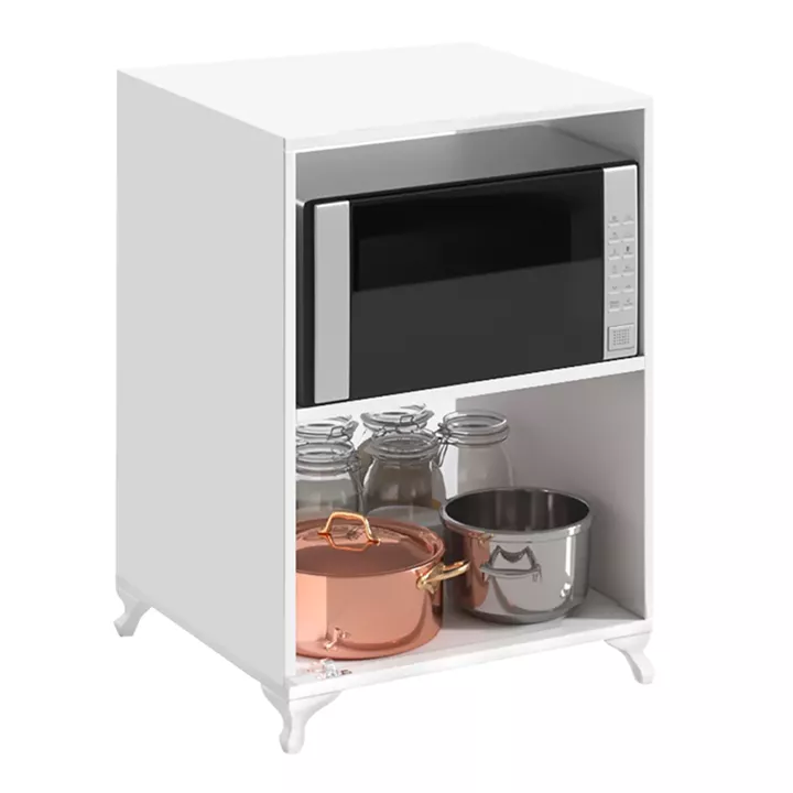 Έπιπλο κουζίνας για φουρνάκι Nadine Megapap χρώμα λευκό 60x56x85εκ.