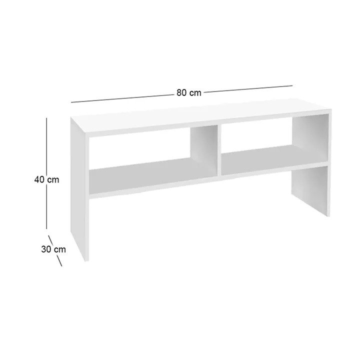 Έπιπλο τηλεόρασης Beirut Megapap χρώμα λευκό 80x30x40εκ.