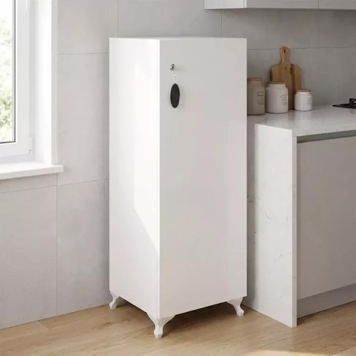 Ντουλάπι με κλειδαριά Zehra Megapap χρώμα λευκό 30x32x108εκ.