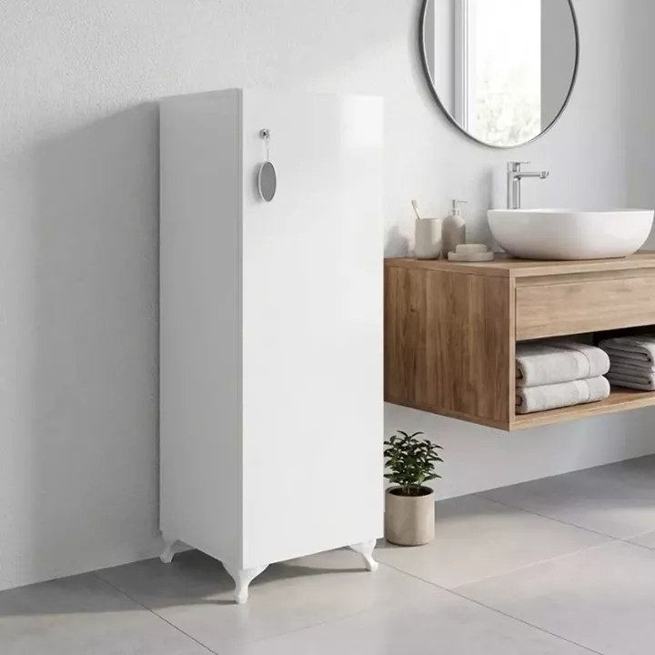 Ντουλάπι με κλειδαριά Zehra Megapap χρώμα λευκό 30x32x108εκ.