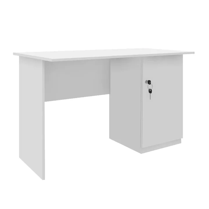 Γραφείο εργασίας με κλειδαριά Moto Megapap χρώμα λευκό 110x60x75εκ.