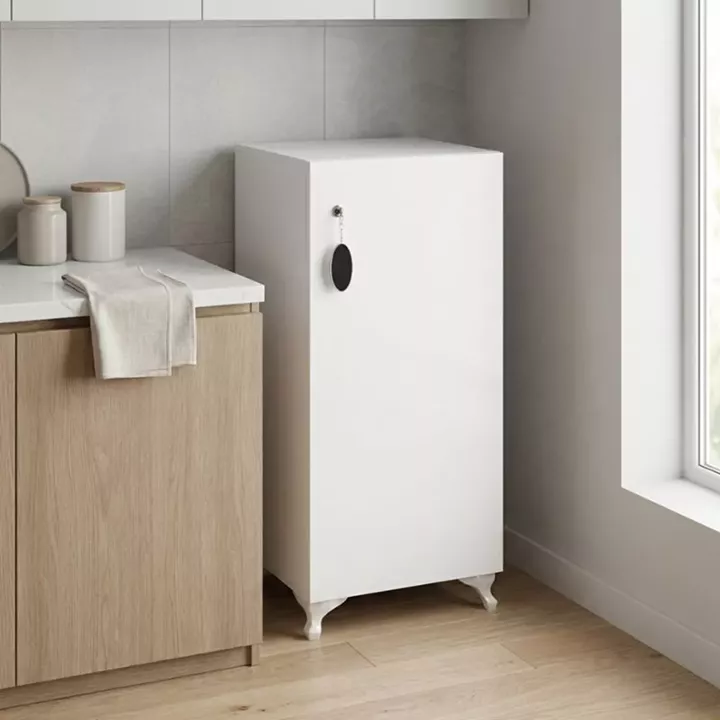 Ντουλάπι με κλειδαριά Zehra Megapap χρώμα λευκό 30x32x88εκ.