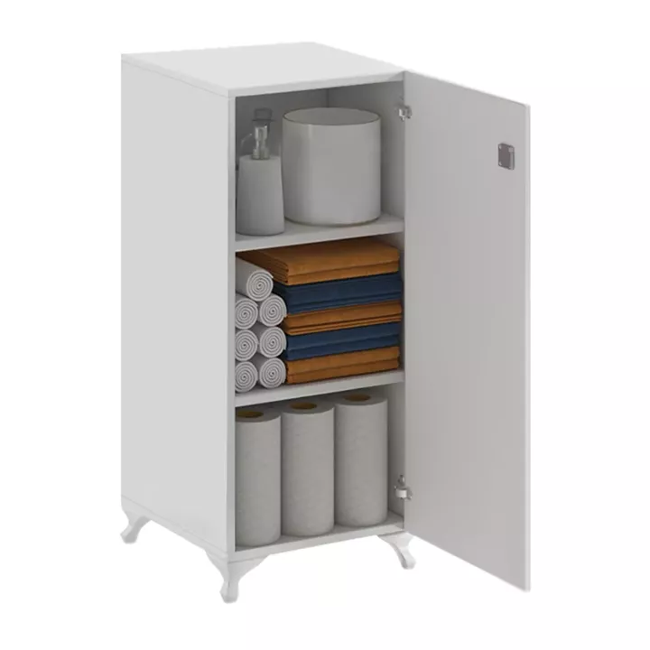 Ντουλάπι με κλειδαριά Zehra Megapap χρώμα λευκό 30x32x88εκ.