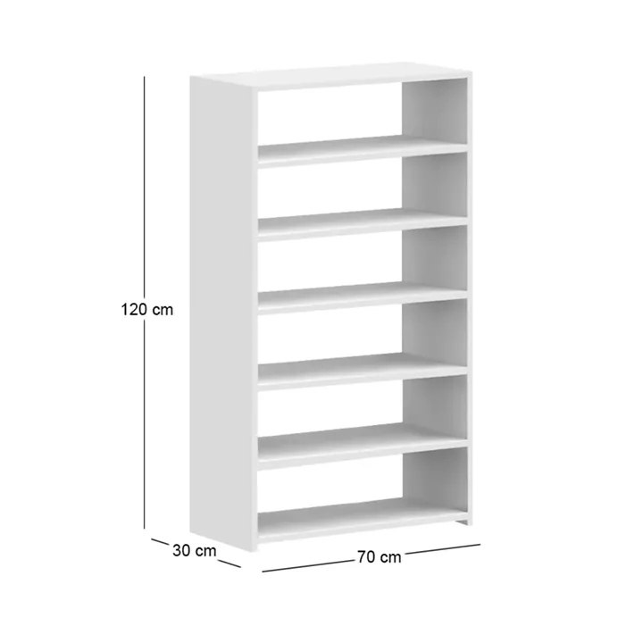 Παπουτσοθήκη Goya Megapap χρώμα λευκό 70x30x120εκ.